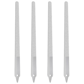 Hpmjz 4 PCS Diamond Dust Nail File Metal Nail File Stainless Steel Nail Dresser Professional Double Sided Double-Sided Fingernail Files Manicure Pedicure Toenails Tools for Salon Home Natural Nails