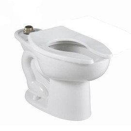 American Standard 3452.001.020 Madera 15-Inch Elongated Universal Floor Mount Top Spud Toilet Bowl with Everclean and Slotted Rim, White