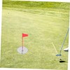 BIUDECO 1set Thickened Golf Hole Cup Flag Stainless Steel and