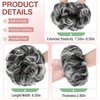 Felendy Messy Bun Hair Piece Wavy Curly Scrunchies Fluffy Donut