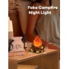 Fake Campfire Night Light, 3D LED Fire Pit Firewood Lamp,