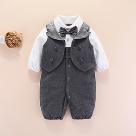 CORELAVISH Ceremony Dress, Boys, Baby Dress, Shrine Visit, Discharge, Spring, Autumn, Winter, Long Sleeve, Vest, Wedding, Boys, Newborn, White, Formal, Baby Shower, Baby Clothes, Coverall, Romper,