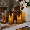 Zevanor 3 in 1 Flameless Taper Short Candles with 10