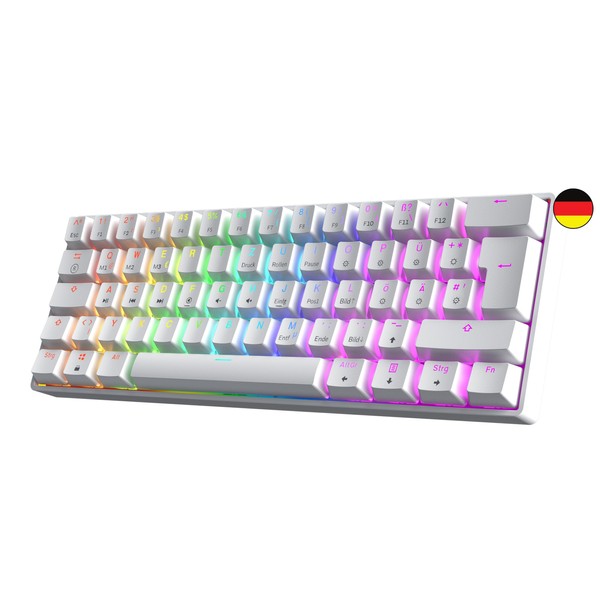 GK61 Hot-Swap Mechanical Gaming Keyboard - 62 Keys Multicoloured RGB