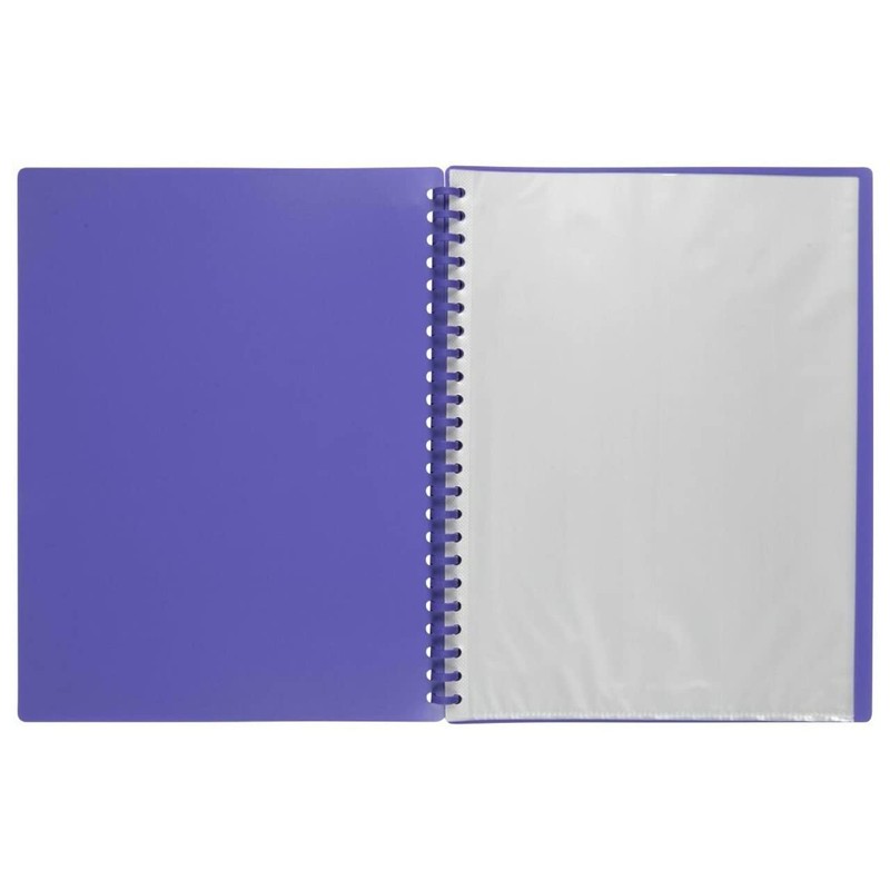 Marbig Refillable 20 Pocket A4 Display Book Purple