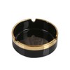 Saim Round Ceramic Gold Edge Cigar Ashtray for Cigar, Desktop