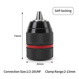 Replacement 1/2" Keyless Chuck 13mm,1/2" Mount Self Locking Keyless Drill Chuck,keyless Drill Chuck 1/2 inch