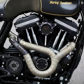 Exhaust Heat Protection Tape, 15 m x 5 cm, Exhaust Sealing Tape, Yellow with 10 Cable Ties, Stainless Steel, Basalt Heating Tape for Exhaust Heat Protection, Manifold Heating Tape for Motorcycle