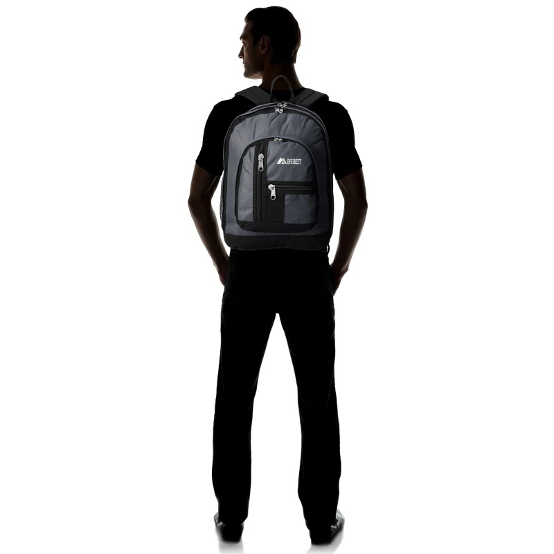 Everest 5045 Double Main Compartment Backpack Dark Gray One Size