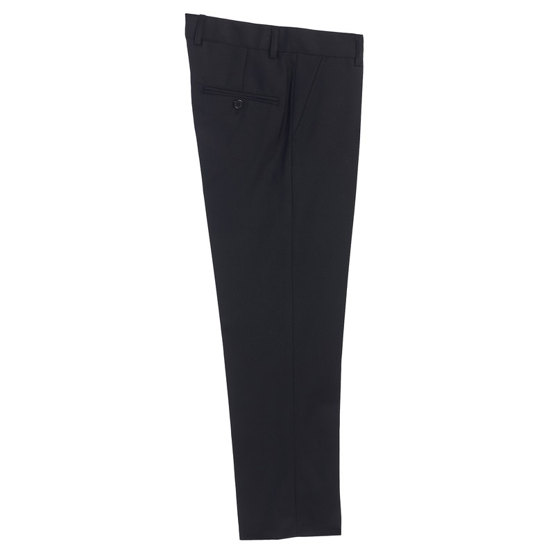 Gioberti Boys Flat Front Dress Pants, Black, 12