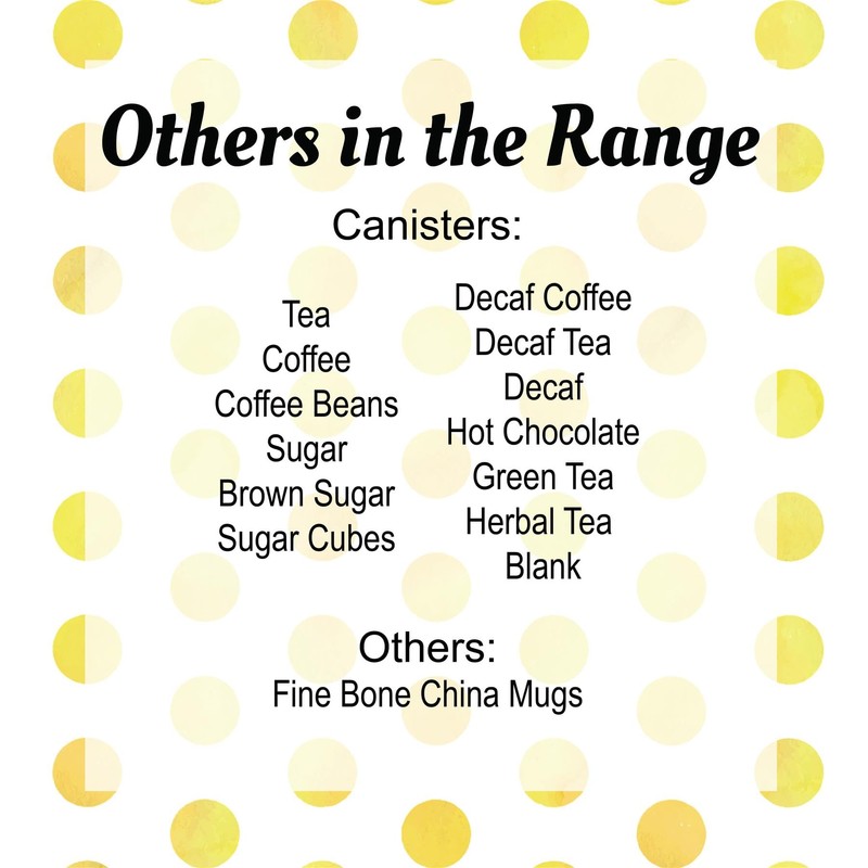 Purely Home Yellow Polka Dots Decaf Storage Canister - Spotty