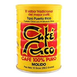 Café Rico Ground Coffee from Puerto Rico Café Molido 10 Ounce Can