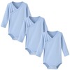 ACESTAR Baby 3 Pack Boy Girl Side Snap Bodysuits -