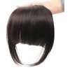 Clip In Human Hair Synthetic Fringe - Dark Brown