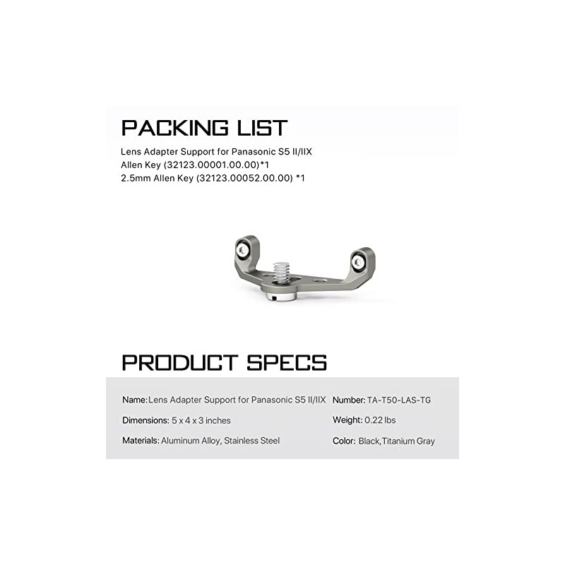 Tilta Lens Adapter Support Compatible with Panasonic S5 II and