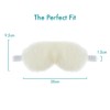 Fluffy Sleeping Mask with Pouch and Ear Plugs (White)