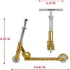 Seadiquiet Golden Mini Finger Scooter Two Wheel Scooter Finger Scooters