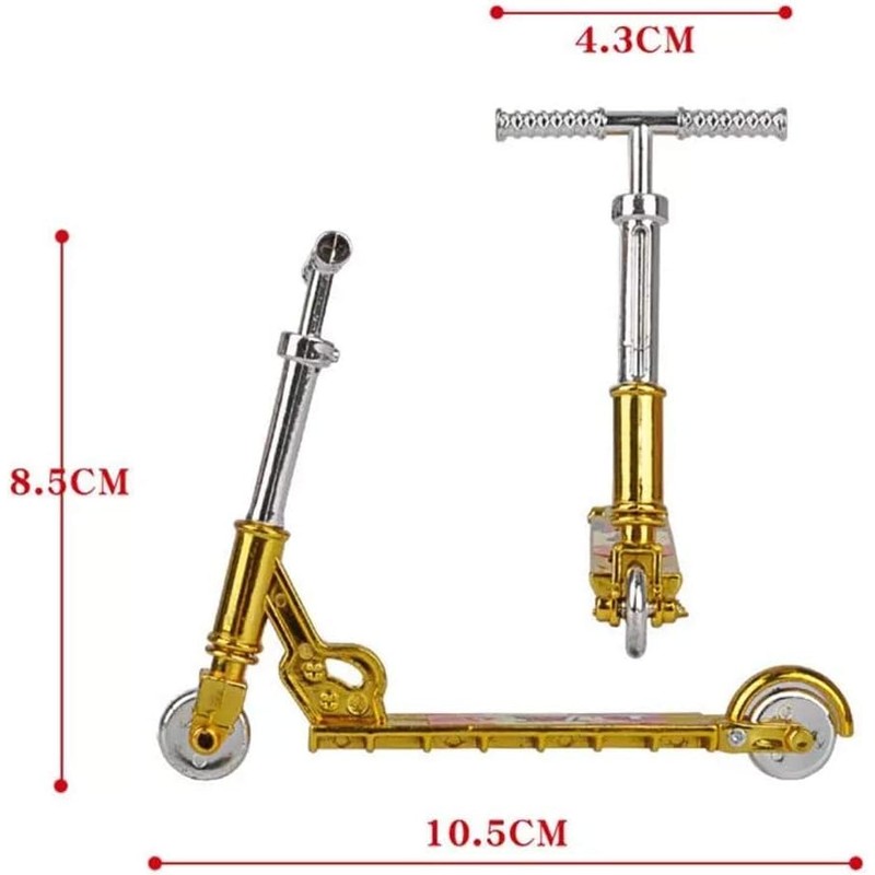 Seadiquiet Golden Mini Finger Scooter Two Wheel Scooter Finger Scooters