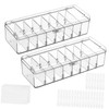 Operitacx 2 Pcs Cable Organizer Box with Lid Transparent Storage