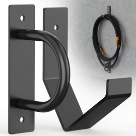 Battle Rope Wall Mount Kit - Set with 1 Battle Rope Wall Anchor and 1 Storage Hook for 30-50 Feet,1"-2.5" Battle Ropes - Heavy Duty Steel Battle Rope Anchor Wall Mount Kit-Battle Rope Rack Attachment