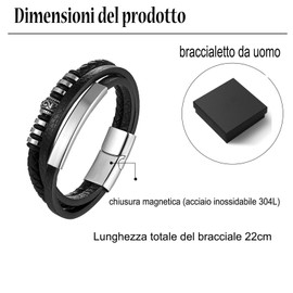 Anpumoony Geschenk für Papa Lederarmband, Geschenk für das Geburtstagsgeschenk für den Vatertag für Ehemann Dad-Con Box Geschenk, Geburtstagsgeschenk für Papa mit Papa, 22 cm