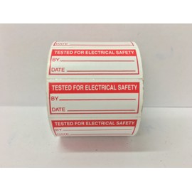 350 Calibration Labels RED Tested for Electrical Safety Inspection Quality Control Stickers