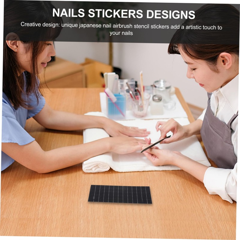 Minkissy Nail Decor Japanese Pattern Nail Stickers Airbrush Templates DIY