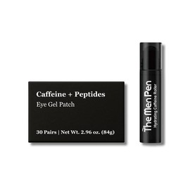 The Men Pen Eye Revival Duo | Caffeine Roller + Peptide Eye Patches | Puffiness, Dark Circle, and Tired Eye Treatment:_Single | Caffeine Roller + Peptide Eye Patches