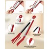 Spaghetti Spoon and Pasta Tong with Teeth and Drain Holes,
