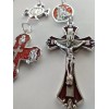 Catholic Lot Medals Red Enamel St Benedict Michael Four Way