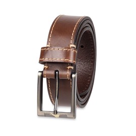 Tommy Bahama Men's Heavy Casual Belt, Brown Stitch, Medium (34-36)