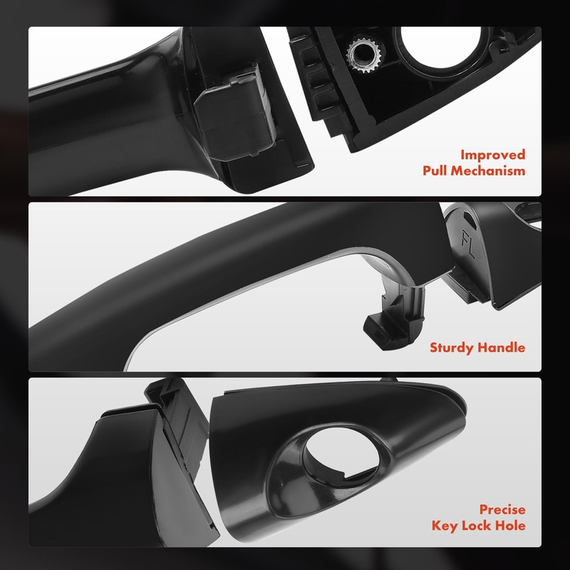 A-Premium Front Driver Side Exterior Door Handle with Keyhole Compatible