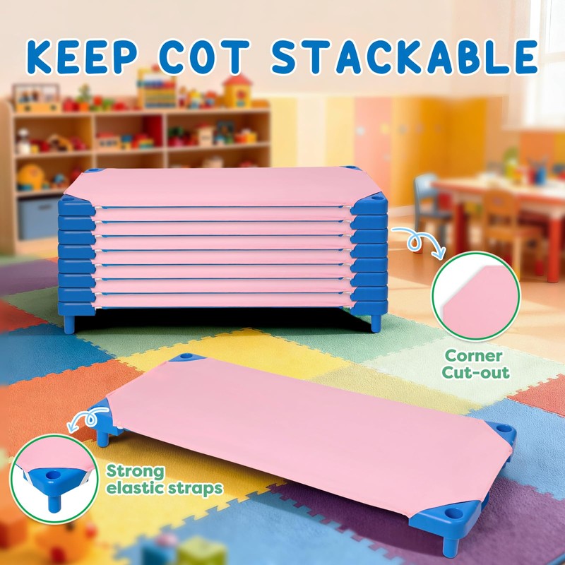Comfyanno Cot Sheets for Daycare Standard Size - Fits 23"