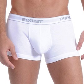 2(x)ist Men's 3-Pack Essential No-Show Trunk, White, Small