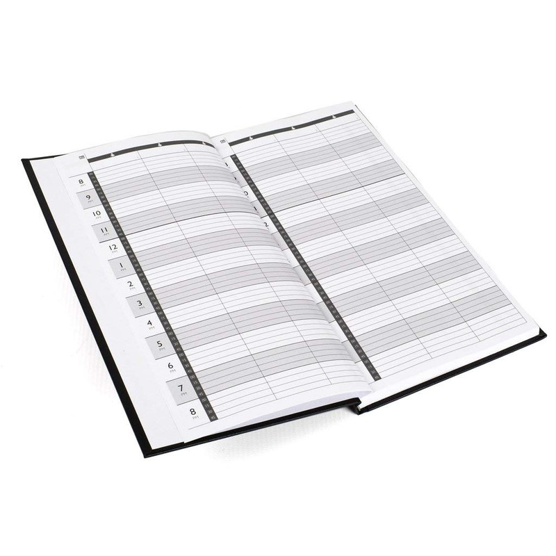 Agenda Appointment Book Hairdressing 3 Column Assistant - Black