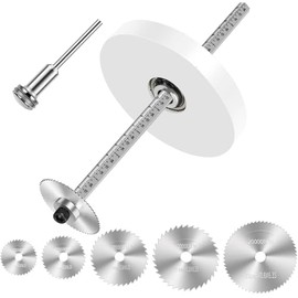 Inside Pipe Cutter for PVC Pipe Cutter Tool with 7" Scale Adjustable Depth Gauge Guide, 5pcs Saw Tooth Blades with 0.315 Hex Key Shaft, Plumbing Internal Plastic Pipe Cutter Set