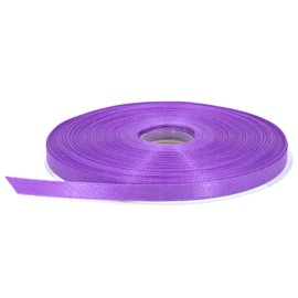 Stuffvisor Purple Satin Ribbon, 1/4 inch x 50 Yards, Double Face Solid Color, Thick and Durable Ribbon Roll, 100% Polyester Ribbon for Gift Wrapping, Crafts, Hair and Multiple Decorations