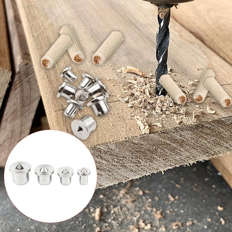 Oiieco 28-Piece Dowel Centring Point Set, Dowel Centring Tips, Dowel