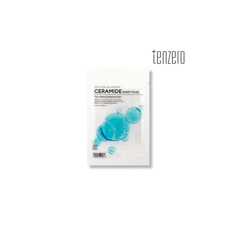 TenZero Solution Balancing Ceramide Sheet Mask 25ml x 10ea /