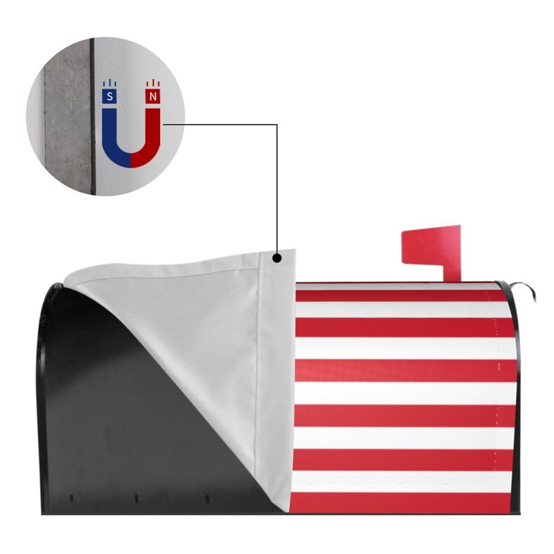Abucaky American Flag Mailbox Cover Magnetic Independence Day Patriotic Waterproof