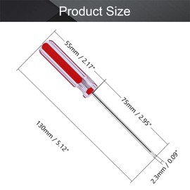 Utoolmart Triangle Screwdriver, 2.3mm Magnetic Triangle Head Tip Screwdriver, 75mm 45# Steel Shaft, with 55mm Plastic Handle, for Repair Home Improvement Craft, 2 Pcs