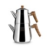 Serenk Definition Stainless Steel Teapot Set, 1L Teapot & 2L