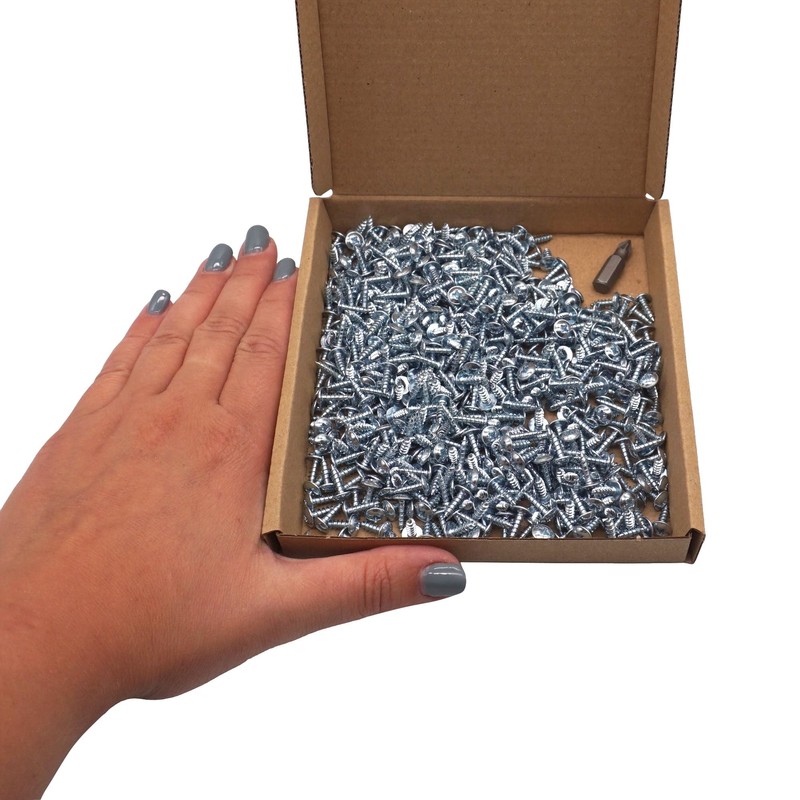 SKIR'CO (Pack of 500) Galvanised Steel 3.0 x 10mm Silver