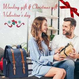 Picnic Backpack for 4 Person with Large Insulated Cooler Bag, Picnic Basket Set with Wine Pouch, Waterproof Picnic Blanket & Cutlery Set. Perfect for, Camping, Party,Wedding Gift for Couple,Blue