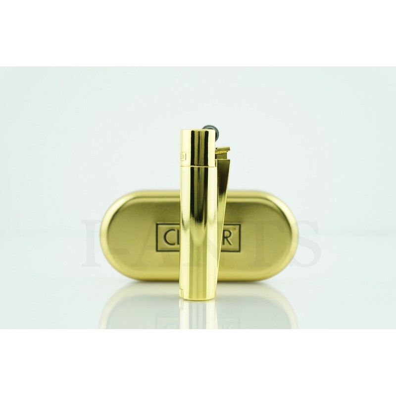 1x Full Size Refillable Regular Flame Metal Clipper Lighter With