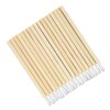 100pcs Disposable Lip Brush Nylon Fiber Bamboo Handle Lipstick Brush