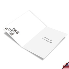 NobleWorks Funny Teacher Thank You Greeting Card with 5 x 7 Inch Envelope (1 Card) Stupid Apples C10506TTG