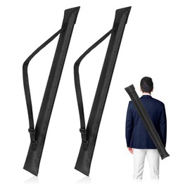 LIUQOBN 2pcs Snooker Cue Bags Fabric Tote Bags Dust and Scratch Resistant Lightweight and Portable for 1/2 Billiard Cue Adjustable Strap Black