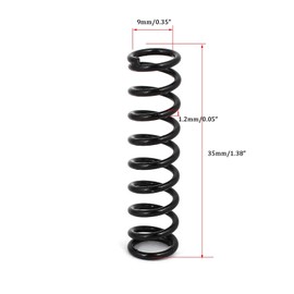 TOP-VIGOR 10Pcs Compression Spring, 1.2mm Wire Dia, 9mm OD, 35mm Free Length Dual Extended Durable Dual Hook Tension Spring for Furniture Screen Doors Repair Projects