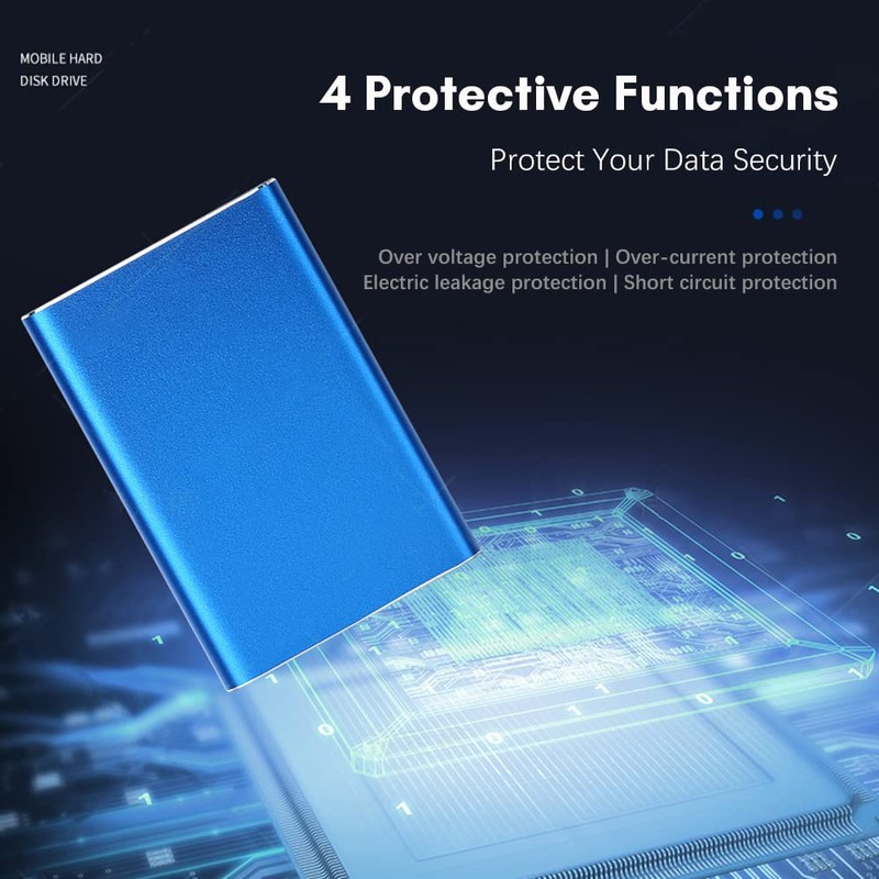 1TB USB3.0 Portable Hard Drive 2.5 Inch Metal External HDD